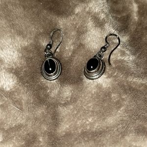 Black & silver Dangle earrings